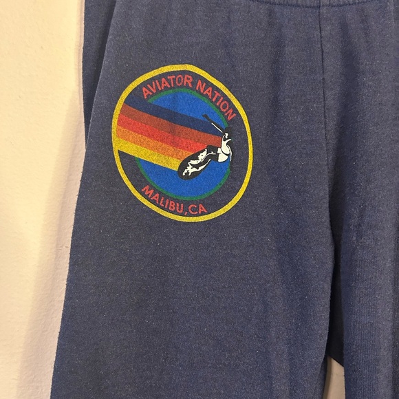 Aviator Nation Venice California Navy Sweat Pants - Picture 8 of 9